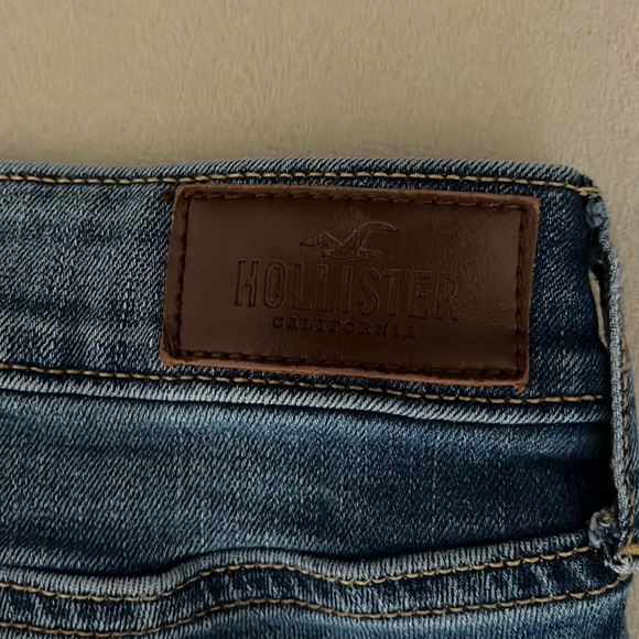 Hollister denim blue jeans low rise super skinny leg distressed (1 juniors) - Picture 7 of 7